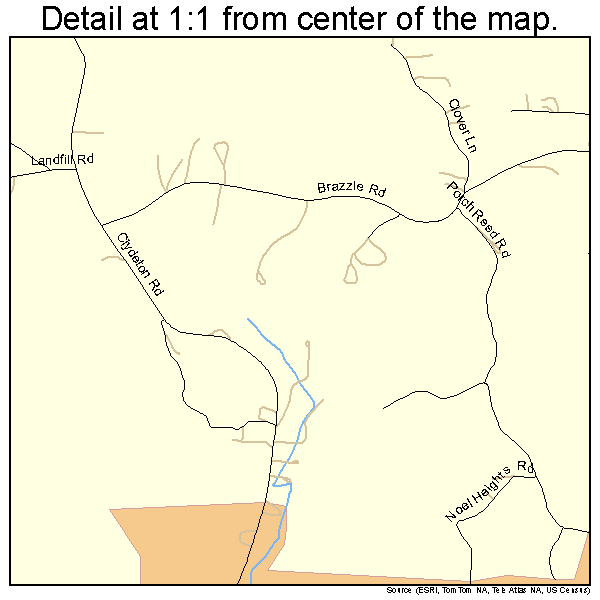 Waverly, Tennessee road map detail