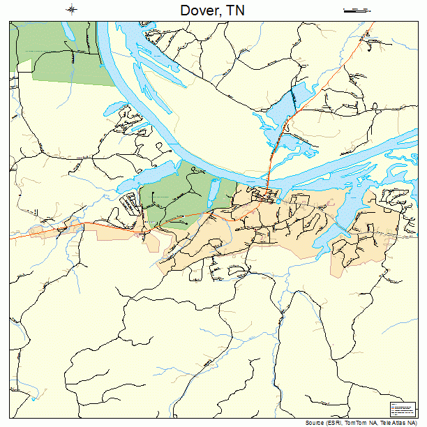 Dover, TN street map