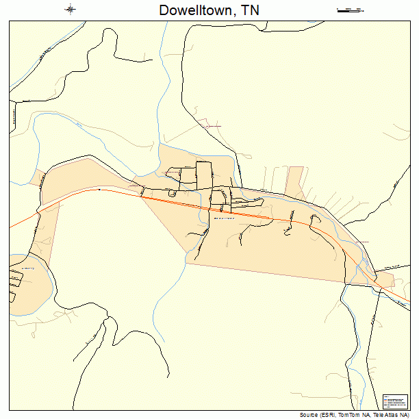 Dowelltown, TN street map