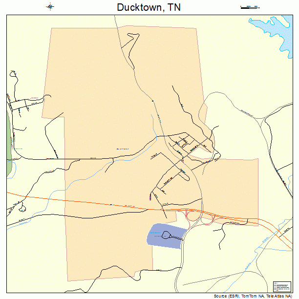 Ducktown, TN street map