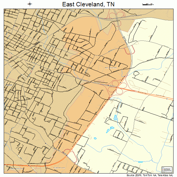 East Cleveland, TN street map