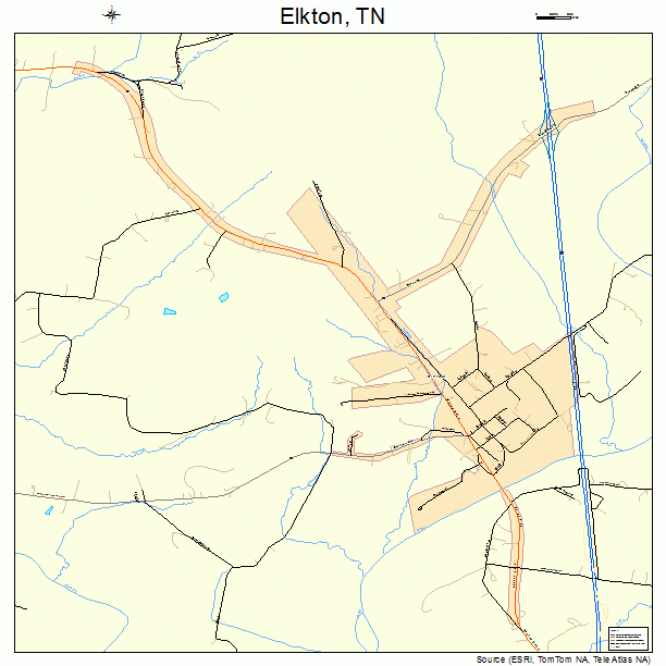 Elkton, TN street map