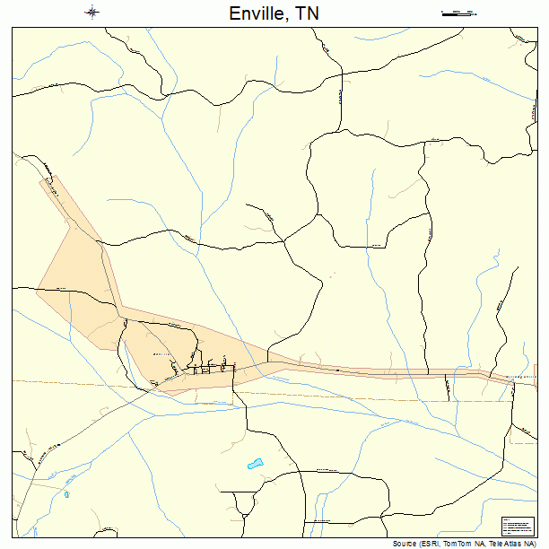 Enville, TN street map