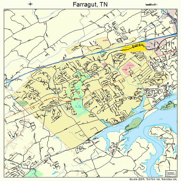 Farragut, TN street map