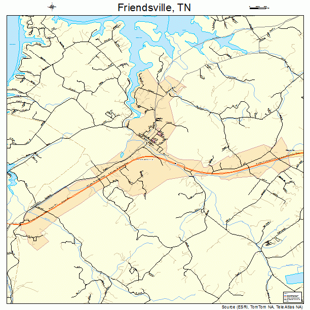 Friendsville, TN street map