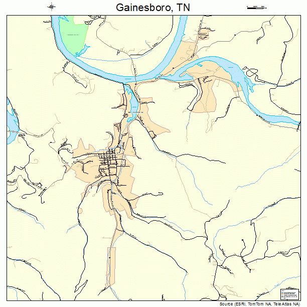 Gainesboro, TN street map