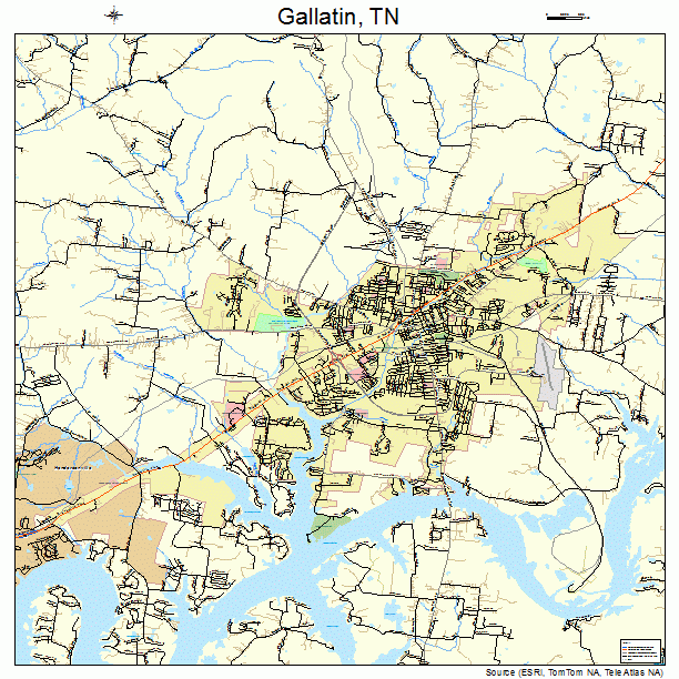 Gallatin, TN street map