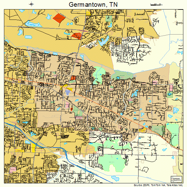 Germantown, TN street map