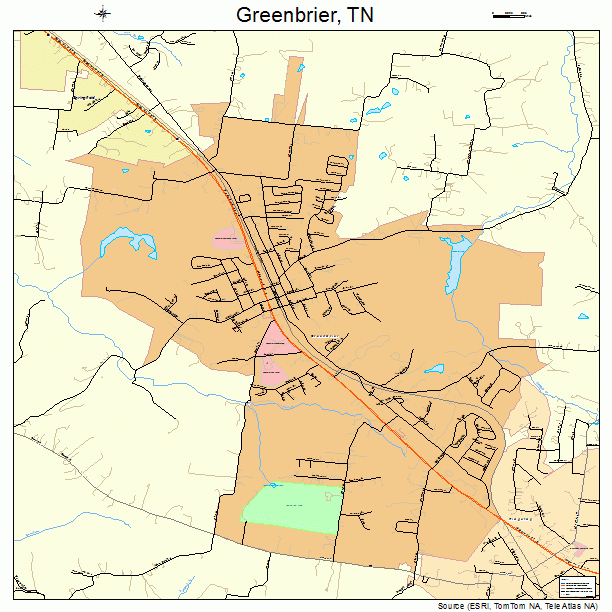 Greenbrier, TN street map