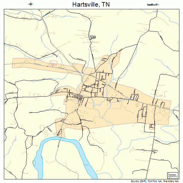 Hartsville, TN street map