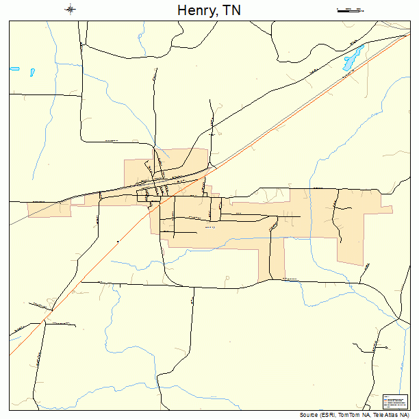 Henry, TN street map