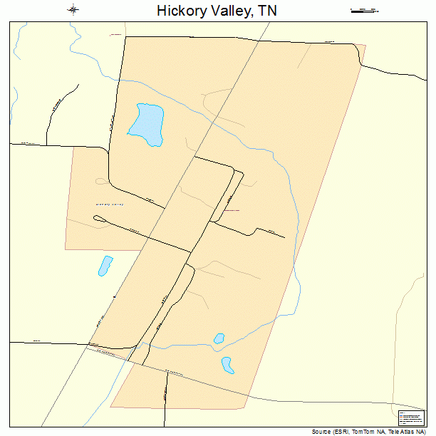Hickory Valley, TN street map