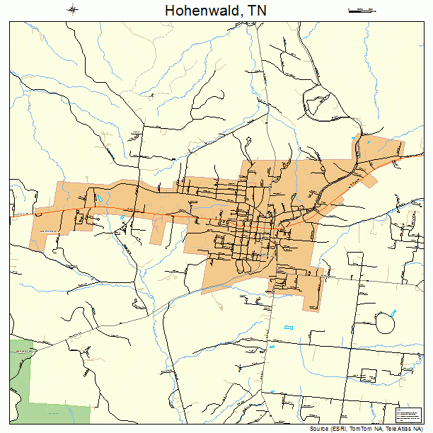 Hohenwald, TN street map