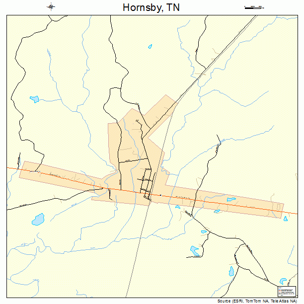 Hornsby, TN street map