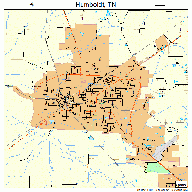 Humboldt, TN street map