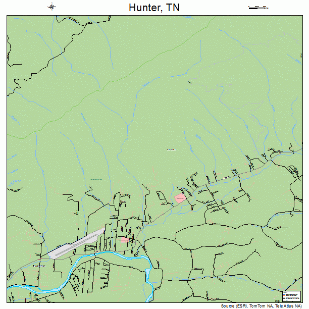 Hunter, TN street map