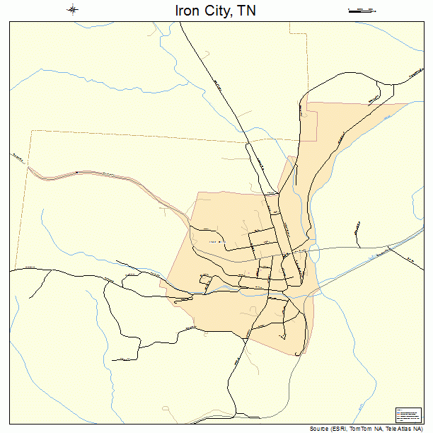 Iron City, TN street map
