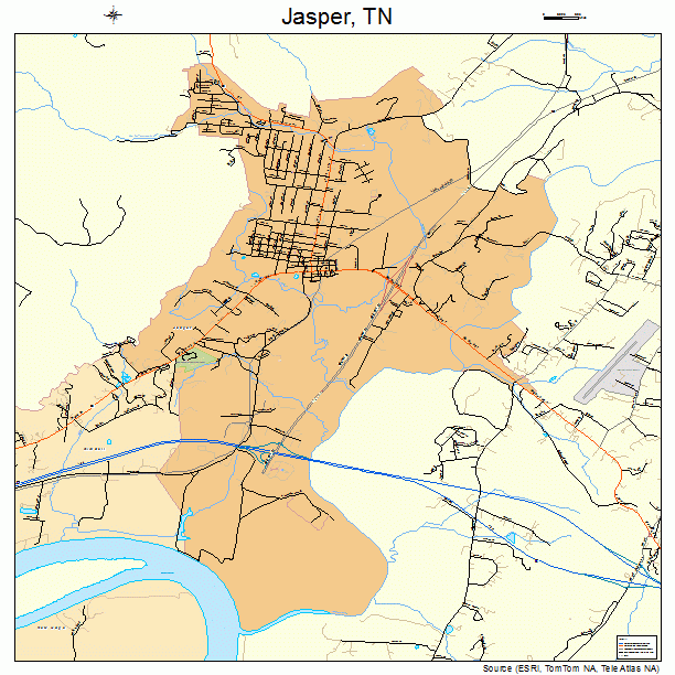 Jasper, TN street map