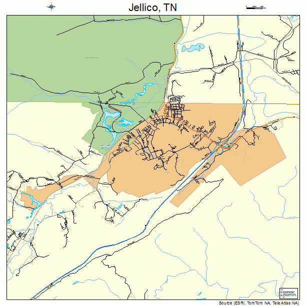 Jellico, TN street map