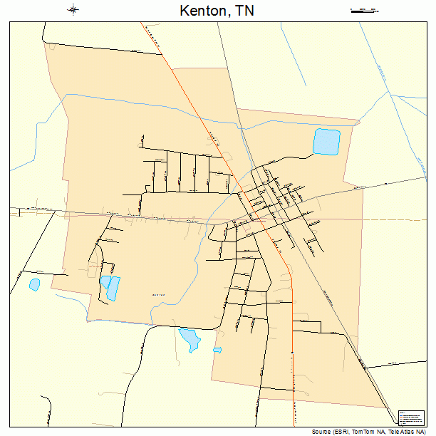 Kenton, TN street map