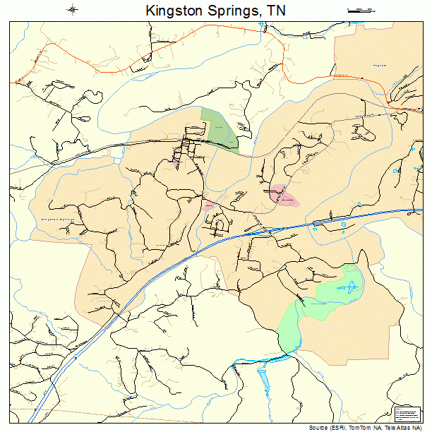 Kingston Springs, TN street map