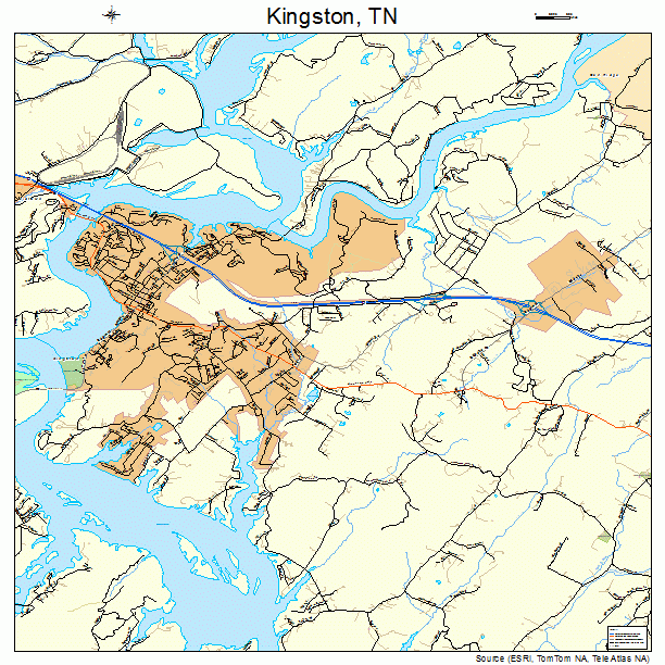 Kingston, TN street map
