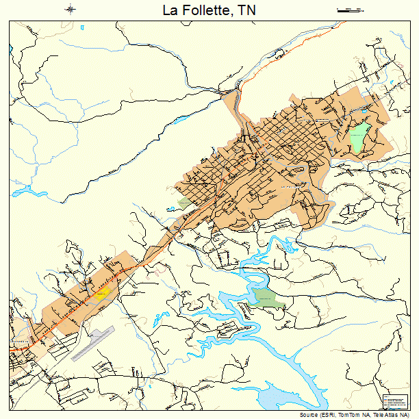 La Follette, TN street map