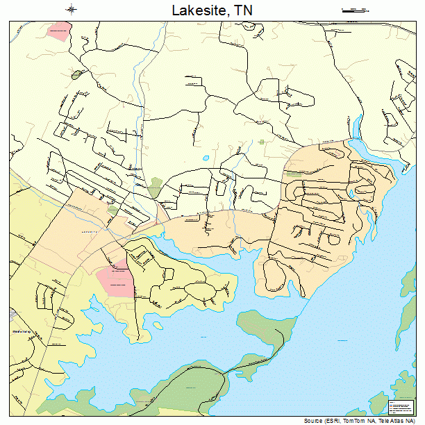 Lakesite, TN street map