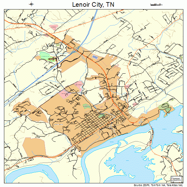 Lenoir City, TN street map