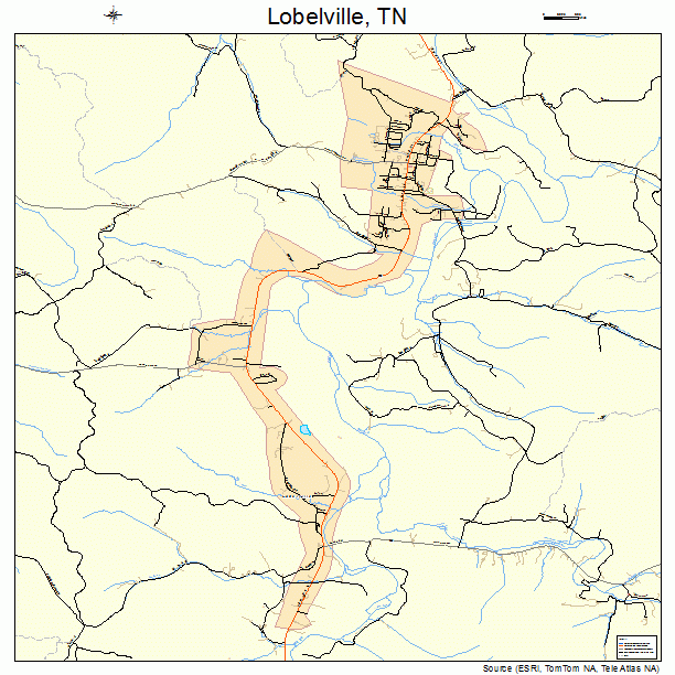 Lobelville, TN street map