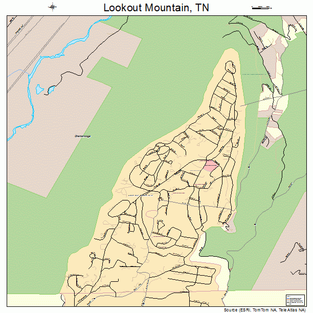 Lookout Mountain, TN street map