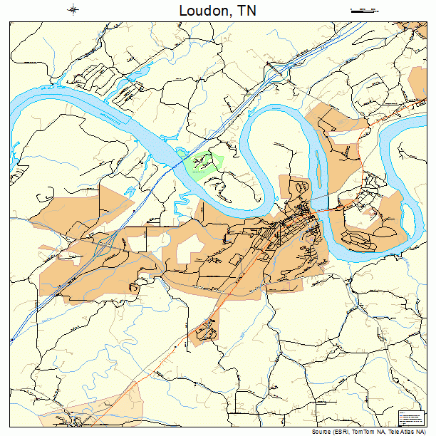 Loudon, TN street map