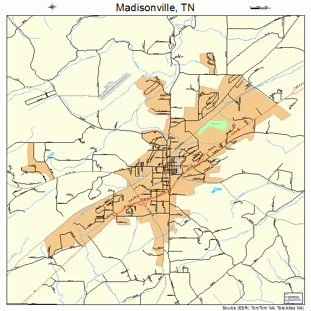 Madisonville, TN street map