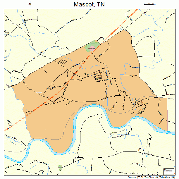 Mascot, TN street map