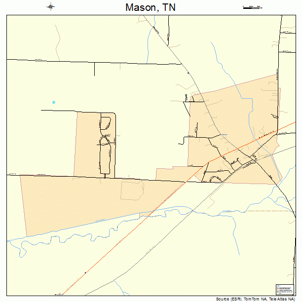 Mason, TN street map