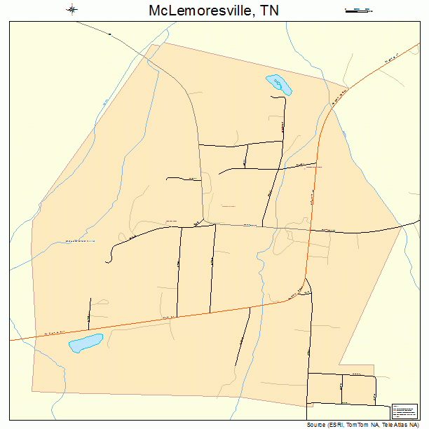 McLemoresville, TN street map