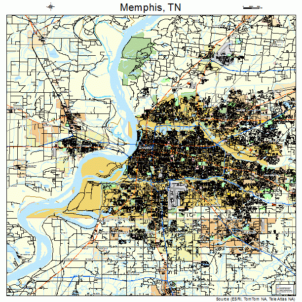 Memphis, TN street map