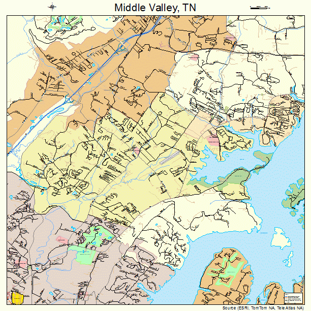 Middle Valley, TN street map