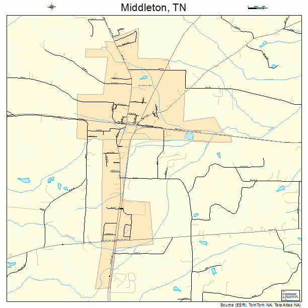 Middleton, TN street map