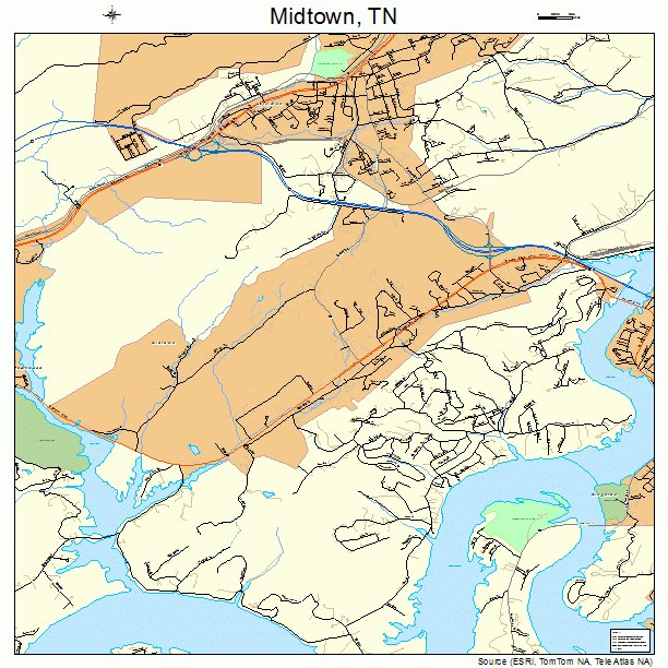 Midtown, TN street map
