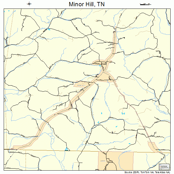 Minor Hill, TN street map