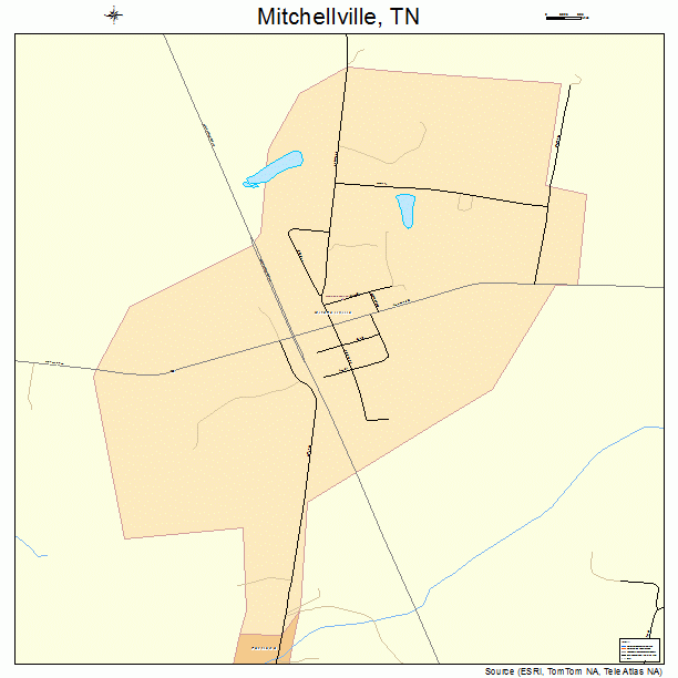 Mitchellville, TN street map