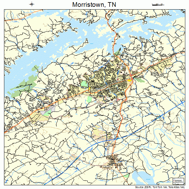 Morristown, TN street map