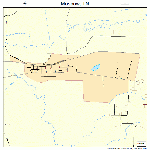 Moscow, TN street map