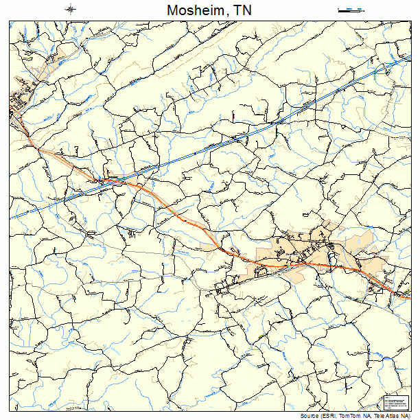 Mosheim, TN street map