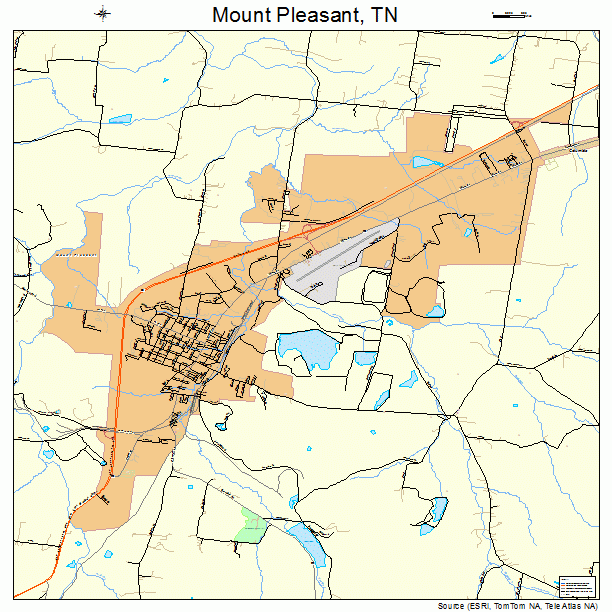 Mount Pleasant, TN street map