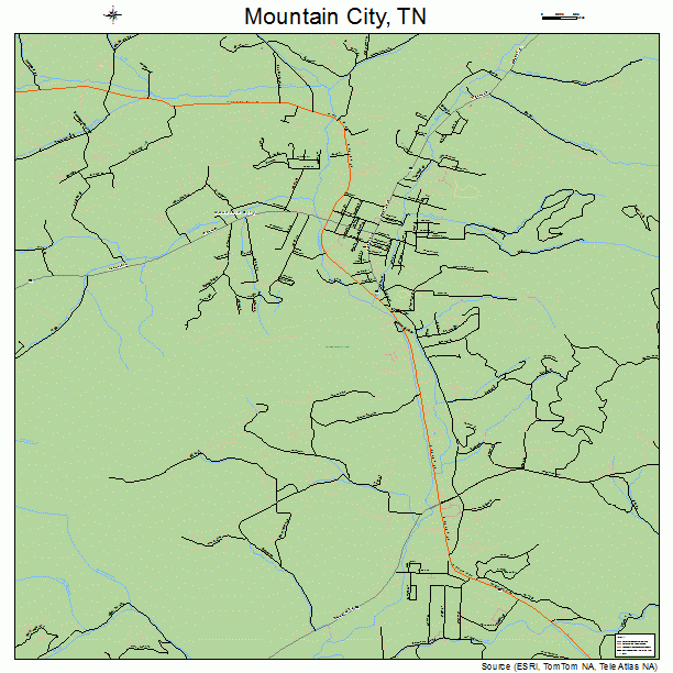 Mountain City, TN street map