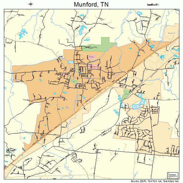 Munford, TN street map