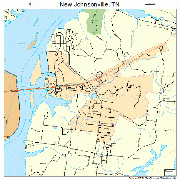 New Johnsonville, TN street map