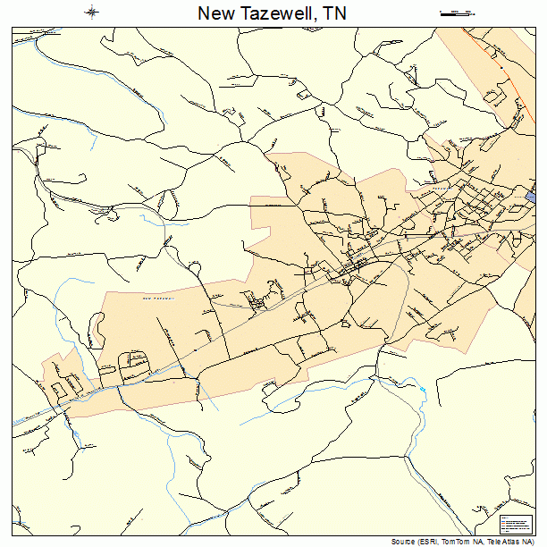 New Tazewell, TN street map